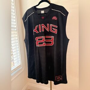 Vintage Nike Air “King James” LeBron James #23 Black Sewn Jersey – XXL+4 – READ
